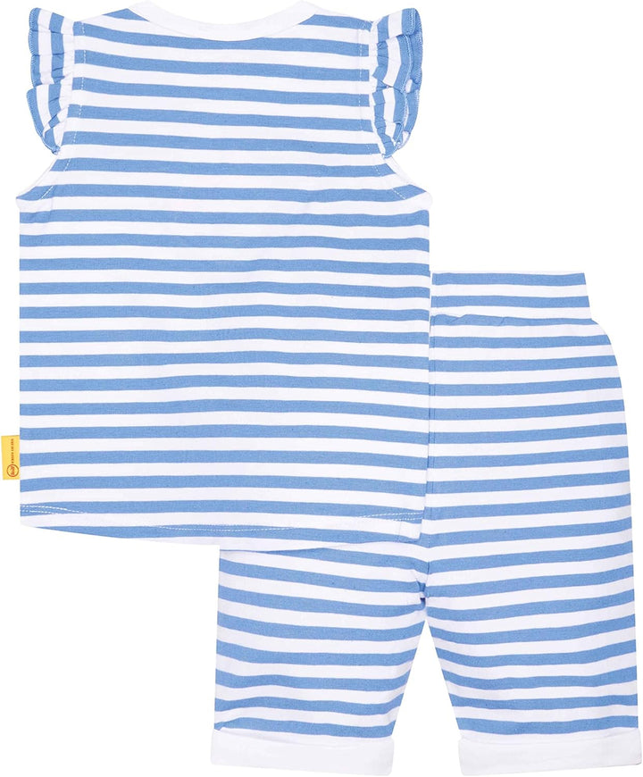 Steiff Baby-Mädchen Set Hose + T-Shirt Kurzarm Shorts 62 ULTRAMARINE, 62 ULTRAMARINE