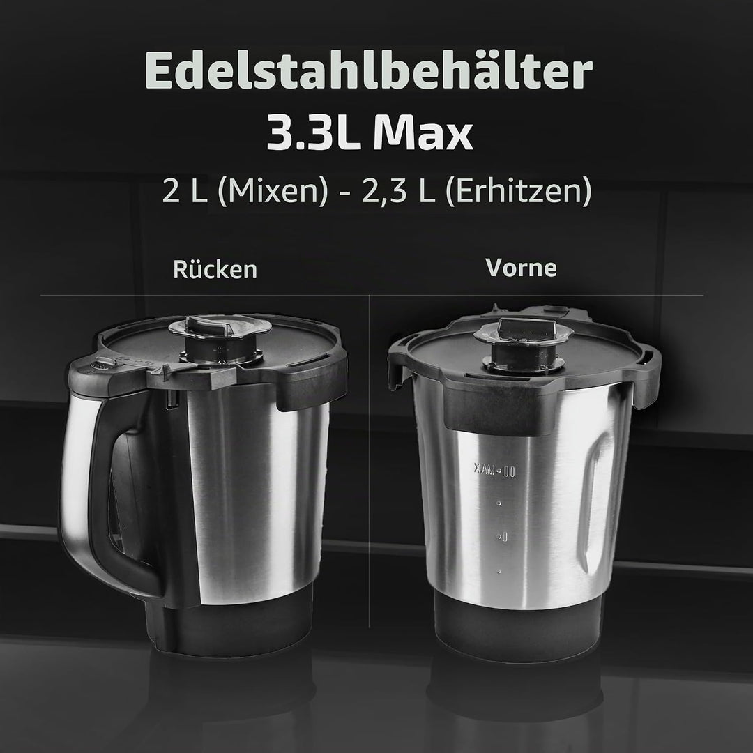 Zilan ONYX Thermo Roboter Multifunktions-Küchenmaschine mit WLAN, 30 Funktionen, digitales LED-Displ