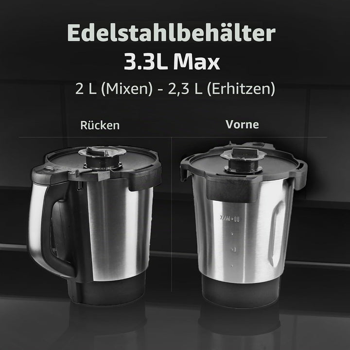 Zilan ONYX Thermo Roboter Multifunktions-Küchenmaschine mit WLAN, 30 Funktionen, digitales LED-Displ