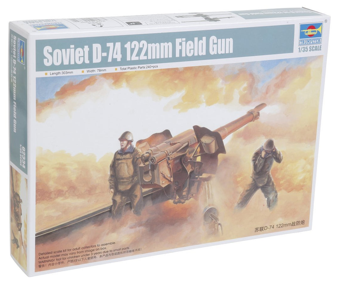 Trumpeter 02334 - Modellbausatz Soviet D-74 Field Gun, 122 mm