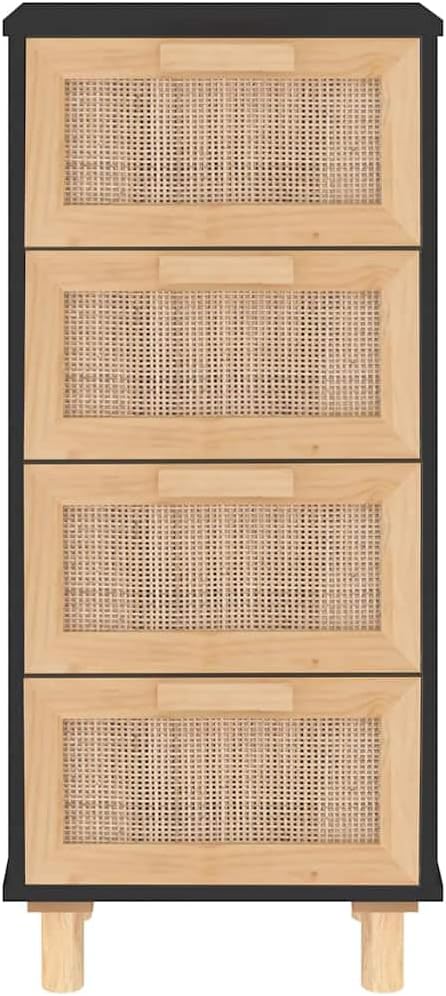 vidaXL Sideboard mit Schubladen Schrank Anrichte Beistellschrank Kommode Schubladenschrank Schwarz 4