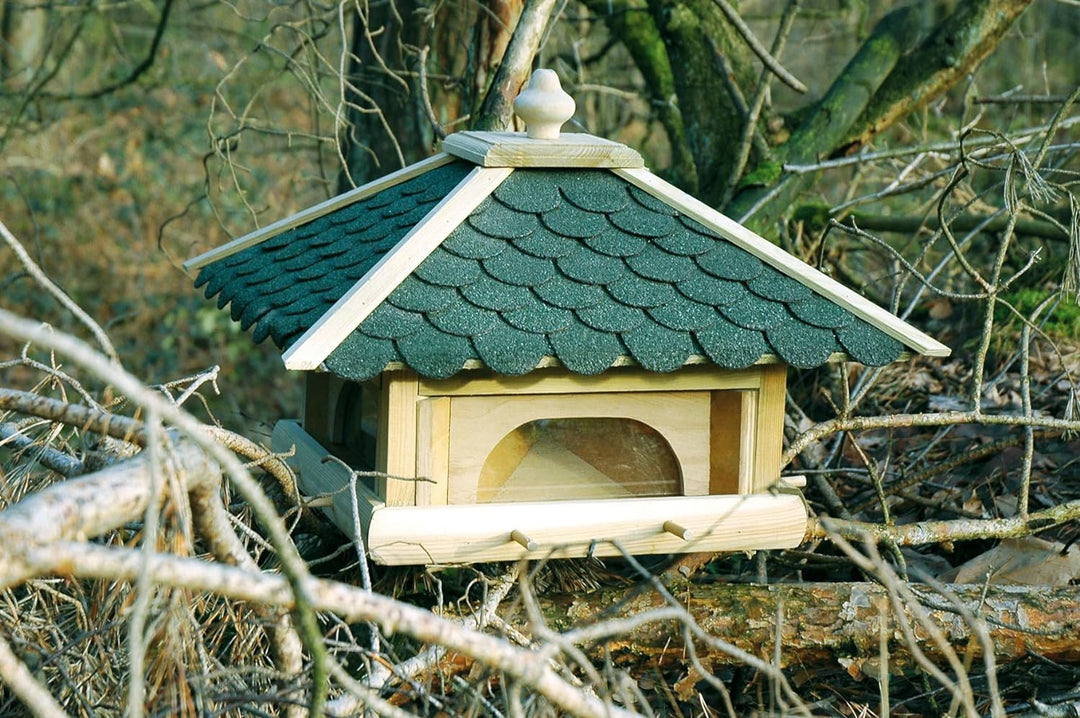Luxus-Vogelhaus 98700e Grosses XXL Vogelhaus aus Holz (Kiefer) für Garten, Balkon, mit 4 herausziehb