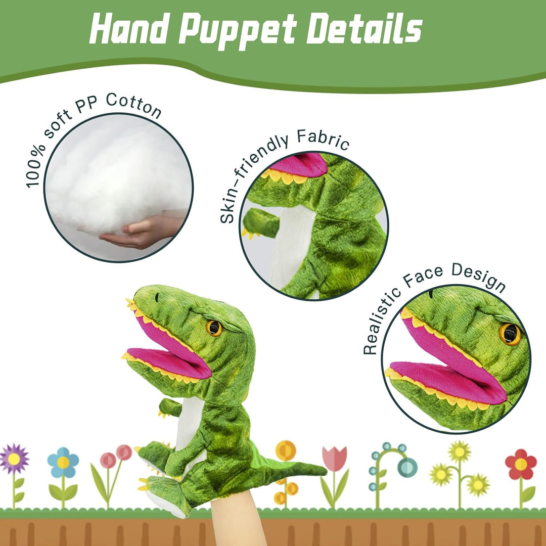 lilizzhoumax Dinosaurier Kuscheltier, Simuliertes Tier Dinosaurier Handpuppe aus Plüsch, Kawaii Nied