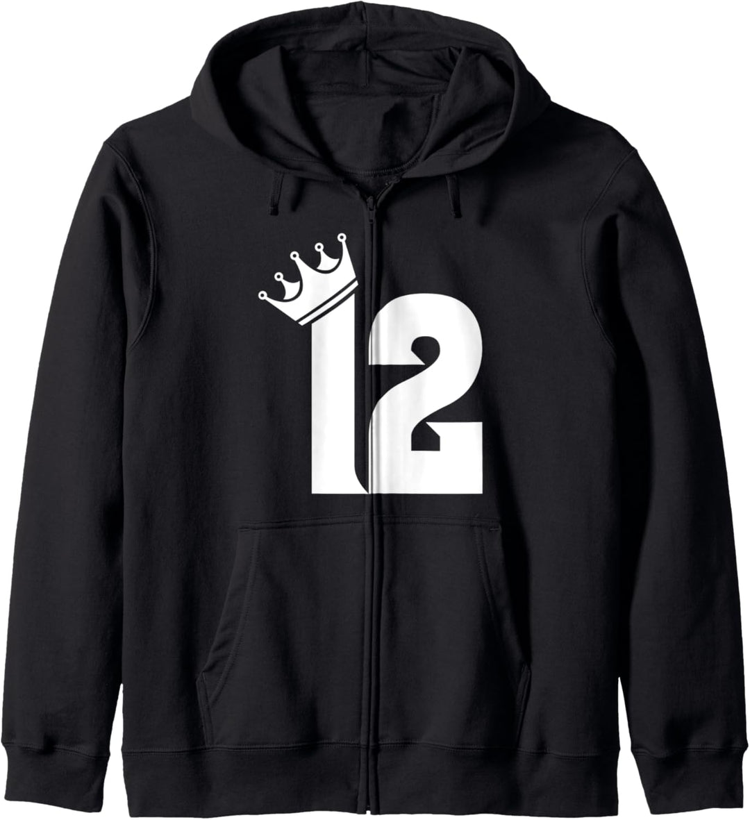 12. Geburtstag Jungs Mädchen Teenager Vintage Zahl mit Krone Kapuzenjacke