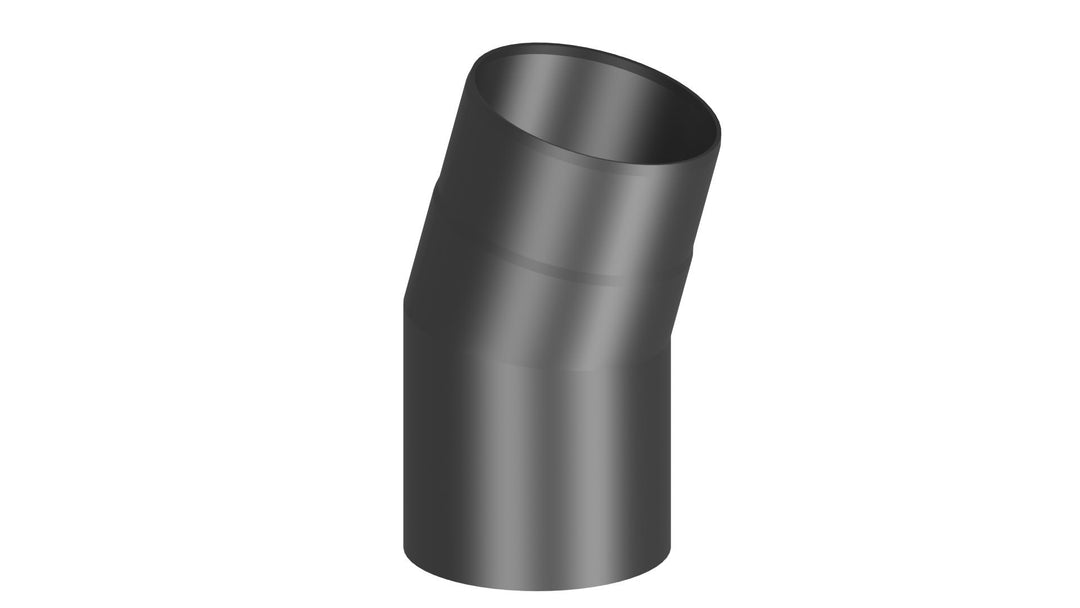 Ofenrohr Winkel 15° ohne Tür; 150mm Durchmesser, schwarz Ø 150 mm 15 Grad, Schwarz Ohne Tür, Ø 150 m