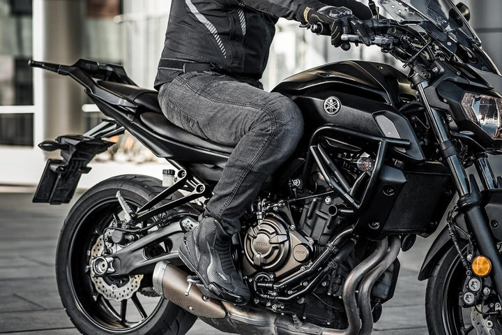 SHIMA SX-6 Men, Motorradsteifel Herren | Verstärkte Leder Motorradschuhe mit Seitlichem Reissverschl