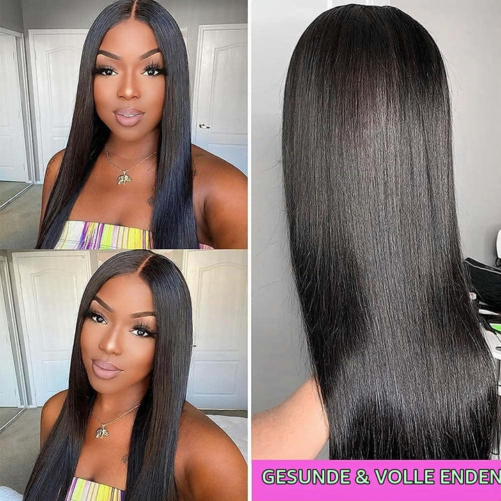 TOOCCI Lace Frontal Perücken Echthaar Gerade Perücken für Damen 4x4 Straight Lace Closure Wigs Brasi