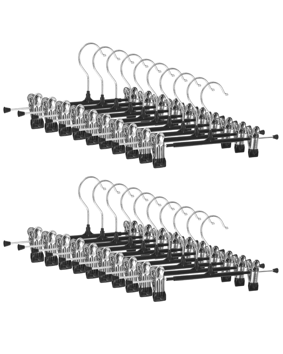 20 Stück Kleiderbügel Klammerbügel, 30cm Hosenbügel aus Metall, Hosen kleiderbügel platzsparend, Kle