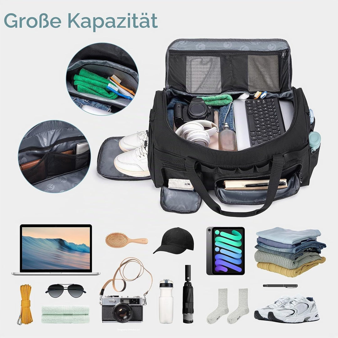 BAGZY Arbeitstasche Herren 55L Taktische Reisetasche Sporttasche mit Rucksackfunktion Einsatztasche