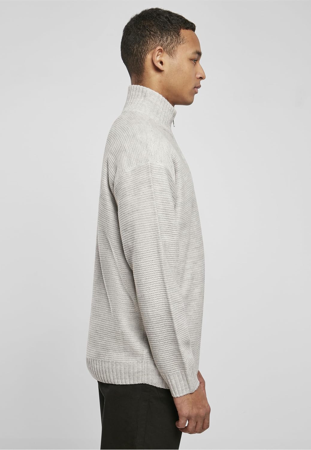 Urban Classics Knit Troyer, modischer Männer Strickpullover in Oversize Passform, erhältlich in zwei