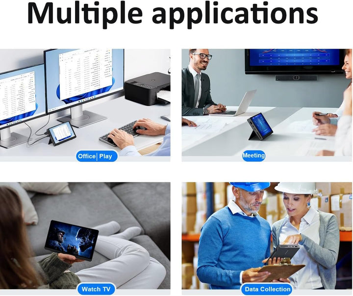 SZBOX Mini PC Computer N200 (Upgrade N100) mit Bildschirm, Tablet Computer Win11 mit LPDDR5 16GB Int