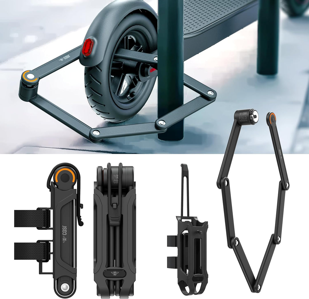CASR Antivol FOLD Fahrradschloss Faltschloss mit Halterung – 80cm ultraleicht 725g, Fahrradschloss E