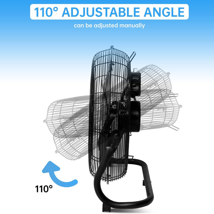 OZAVO Standventilator, Windmaschine ⌀35/45/50 cm mit 3 Laufgeschwindigkeiten, Bodenventilator Power,