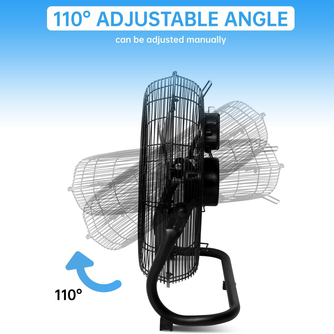 OZAVO Standventilator, Windmaschine ⌀55 cm mit 3 Laufgeschwindigkeiten, Bodenventilator Power, Tisch