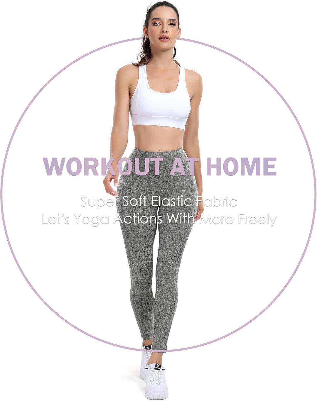 STARBILD Leggings Tiefer V Back Shape Sport, Damen Lange Yogahosen Blickdicht Scrunch Butt, für Fitn