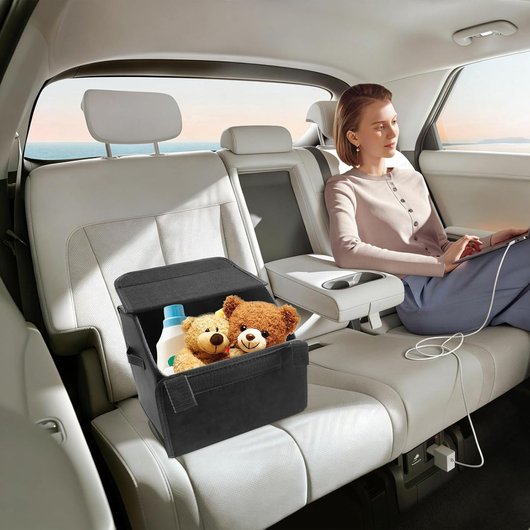 Auto Organizer Kofferraum Leder Aufbewahrungsbox Faltbarer Mehrzweck Kofferraumtasche Sitzaufbewahru