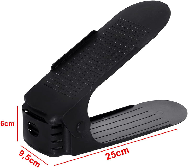 YUENFONG 30 Stück Einstellbare Schuhregale Schuhstapler Schuhhalter Set, 3 höhenverstellbar Schuhauf
