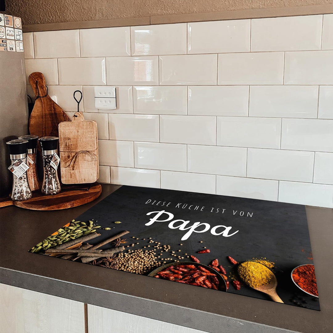 KitchenYeah© Herdabdeckplatte Personalisiert Einteilig Ceranfeld Abdeckplatte Küche Deko Ceranfeldab