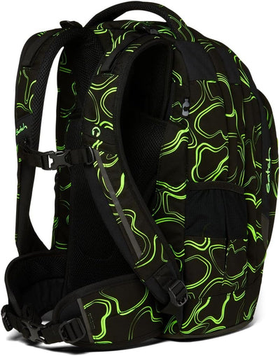 satch Pack Schulrucksack Set 3tlg. mit Sporttasche und Schlamperbox Green Supreme, Green Supreme