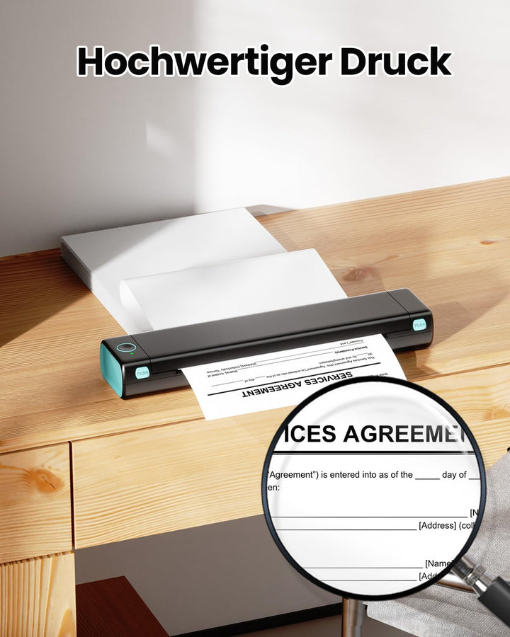 Phomemo M08F A4 Falten Thermopapier Kompatibel für Phomemo M08F, Brother PJ762/PJ763MFi, HPRT MT800/