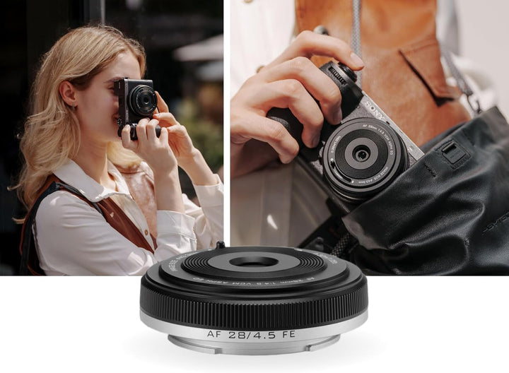 Viltrox AF 28mm F/ 4.5 FE Pancake Lens for Sony E-Mount - Ultra Compact Fixed Focal Length, Versatil