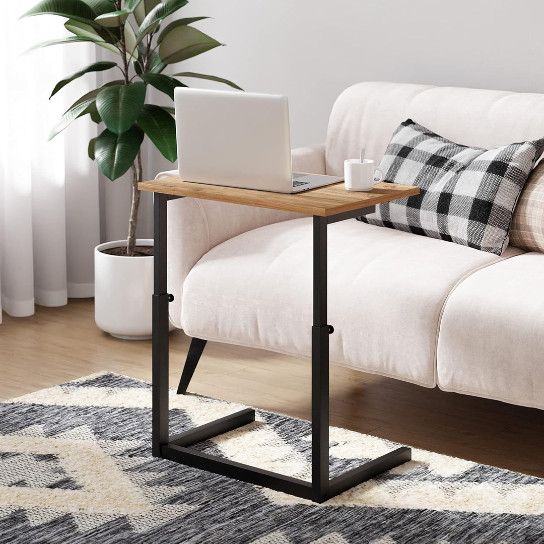 furniChic Beistelltisch Höhenverstellbar Couchtisch Sofatisch Laptoptisch Kaffeetisch Wohnzimmertisc