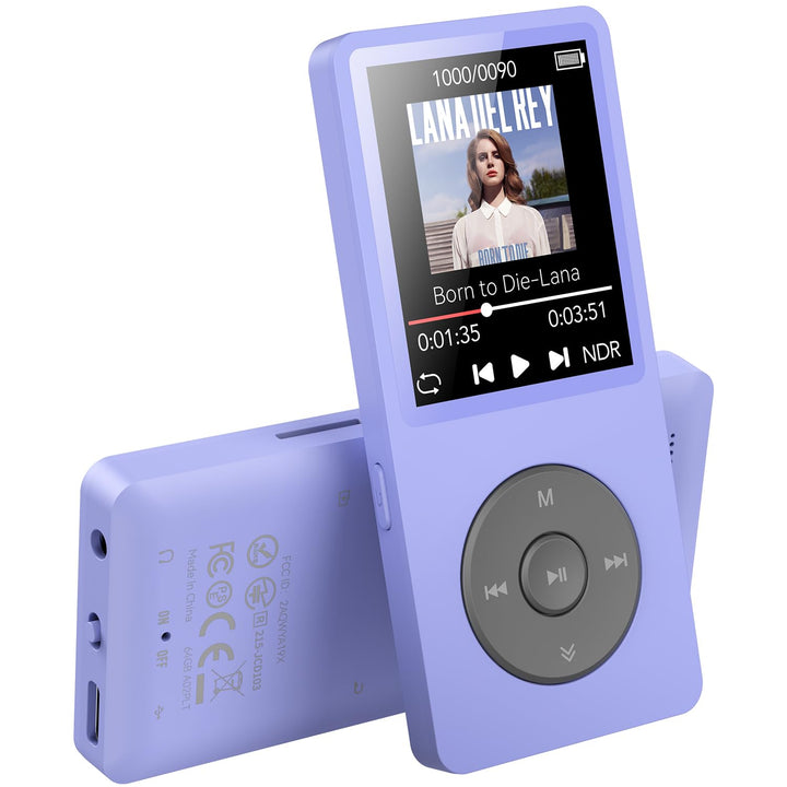 AGPTEK 64GB MP3 Player Bluetooth 5.3 mit Lautsprecher, 40 Stunden Akkulaufzeit Kleiner und klassisch