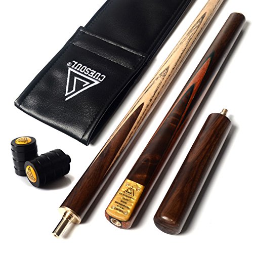 CUESOUL 57 "Handcraft 3/4 Jointed Snooker Queue mit Verl?ngerung/Gelenk Protector verpackt in Kunstl