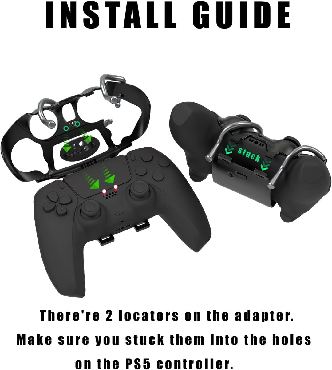 EXknight Leverback V2 PS5 Paddles, Rücktasten Adapter für PS5 Controller | Fit mit Daumengriffe (Bla