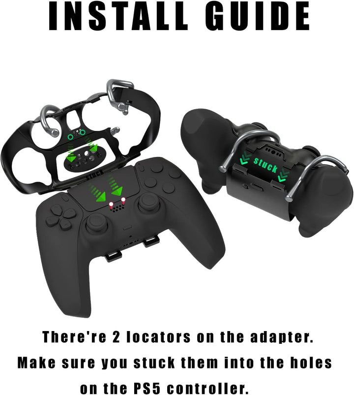 EXknight Leverback V2 PS5 Paddles, Rücktasten Adapter für PS5 Controller | Fit mit Daumengriffe (Bla