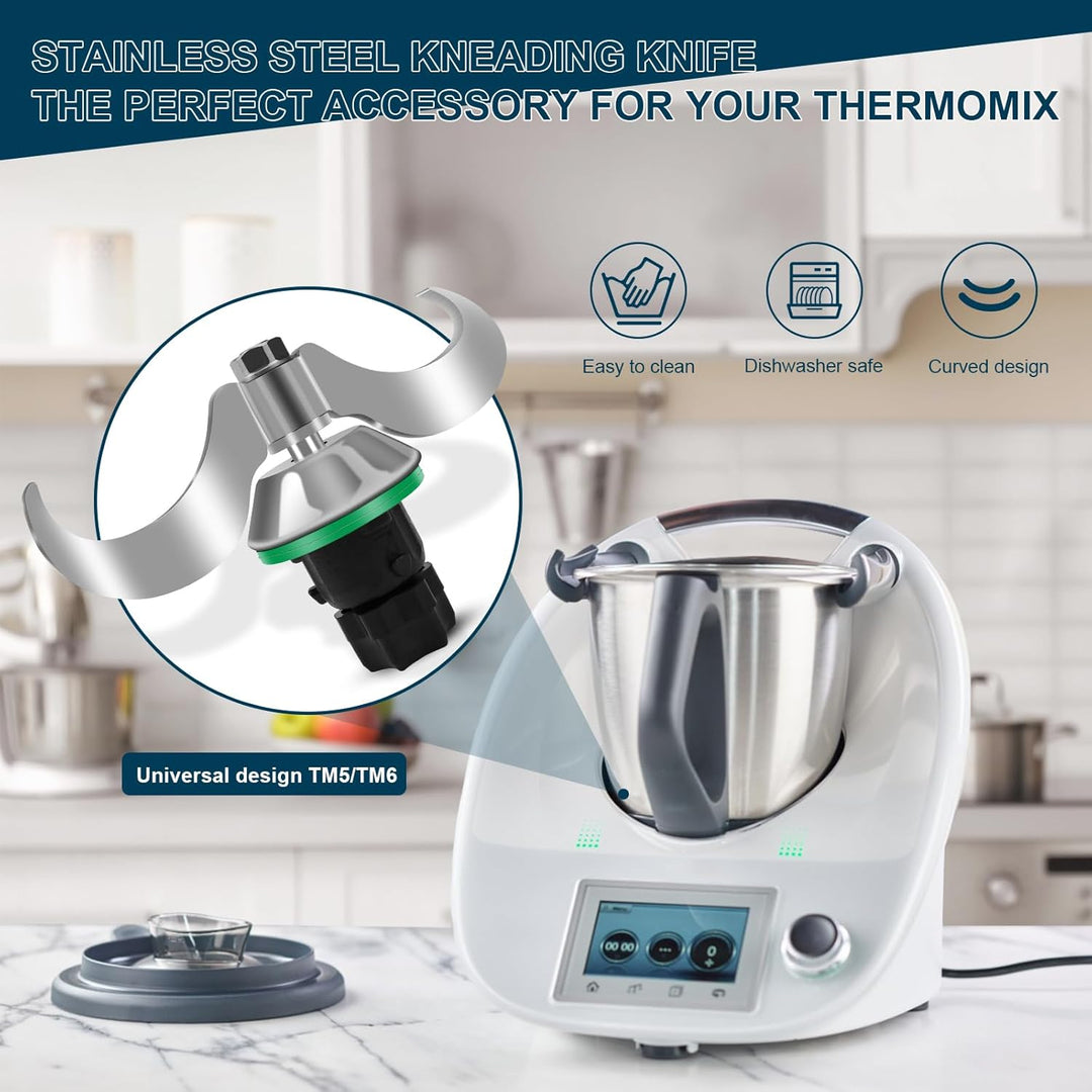 Teigmischmesser für Thermomix TM7 TM6 TM5 Teigknetmesser aus Edelstahl Thermomix Zubehör Schnelles M