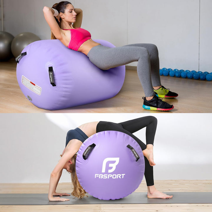 FBSPORT Aufblasbare Air Roll, 100/120cm Aufblasbare Luft Rollen, Yoga Gymnastik Zylinder, Gymnastikm