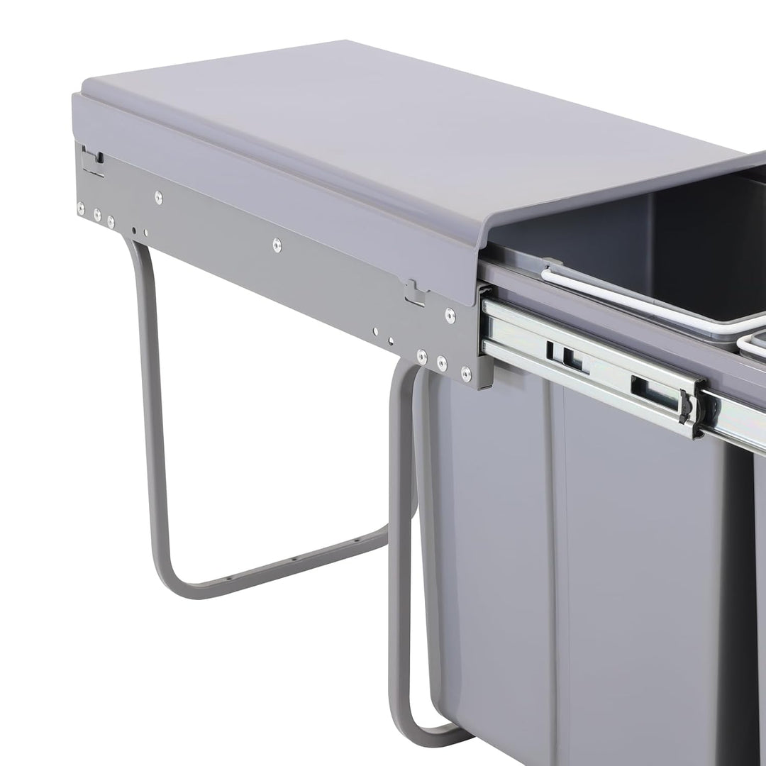 SVITA EMCombo30 Einbaumülleimer 30L (10L+20L) 2 Fächer mit Deckel Mülltrennsystem 2fach Küche Unters