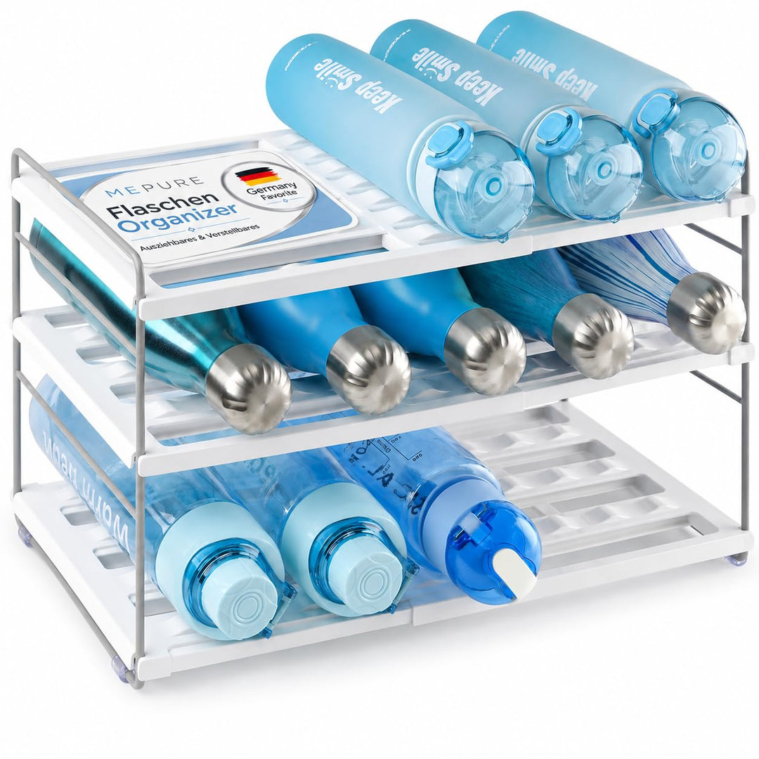 mepure Flaschen Organizer – Ausziehbares & Verstellbares Flaschenregal Schrank (26.5–42 cm), Flasche