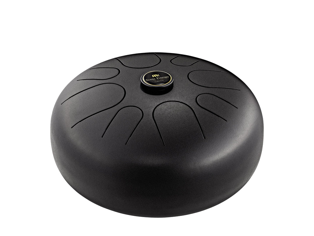 Sonic Energy 12" Edelstahl Zungentrommel – A Moll – Schwarz – Für Meditation, Yoga, Percussion – Ink