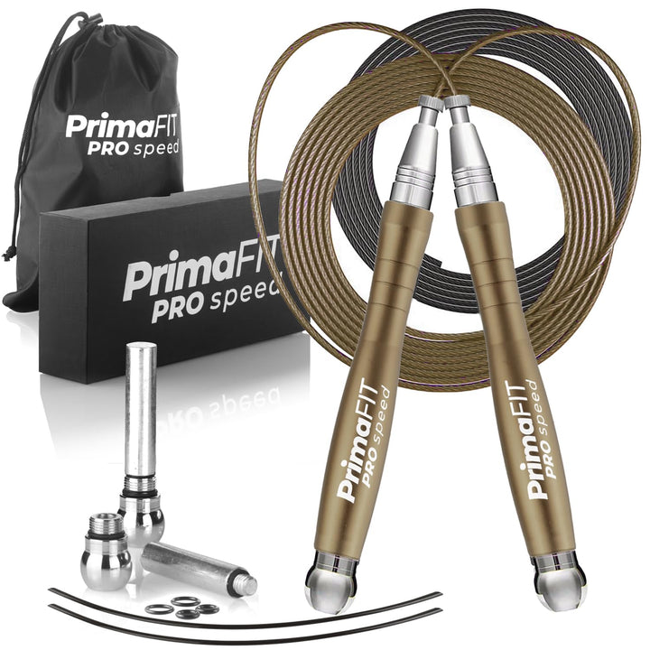 PrimaFIT Springseil Erwachsene Fitness Pro Speed Jump Rope 3m Seilspringen Verstellbar Mit Gewichten