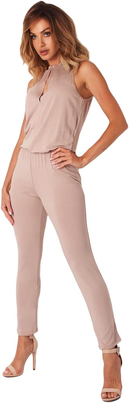 Lemoniade stylischer Jumpsuit V-Ausschnitt und raffinierten Details als Neckholder, Kurzarm oder Lan