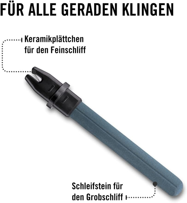 Victorinox Dual-Messerschärfer Outdoor, für Schweizer Taschenmesser, Schleifstein klein, schwarz One