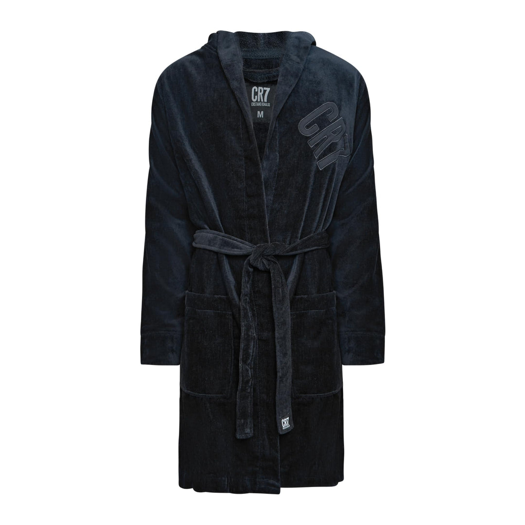CR7 Cristiano Ronaldo Basic Herren Bademantel, Schwarz, XXL