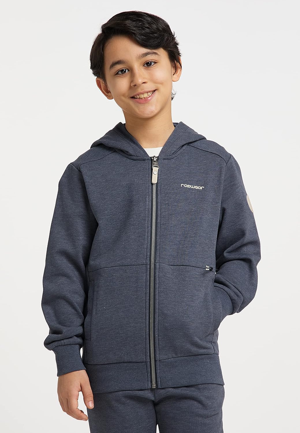 Ragwear Axell Organic Jungen Sweatjacke mit Kapuze Sweat Strickjacke Cardigan Übergangsjacke Jacke S