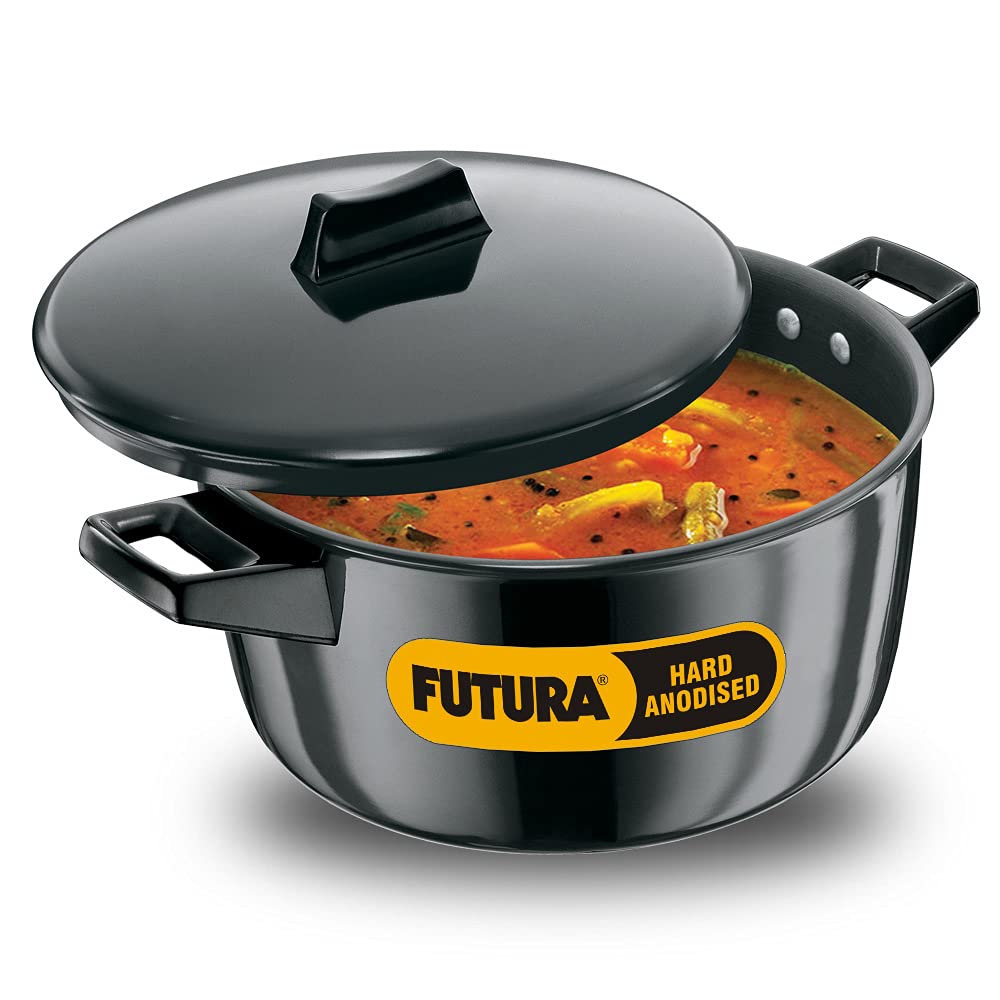 Hawkins Futura Hard Anodised Cook-n-Serve Bowl, 4 Litres, 4 L