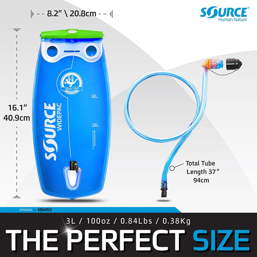 Source Wasserbehälter Widepac Transparent/Blau 3 Liter Single, Transparent/Blau 3 Liter Single