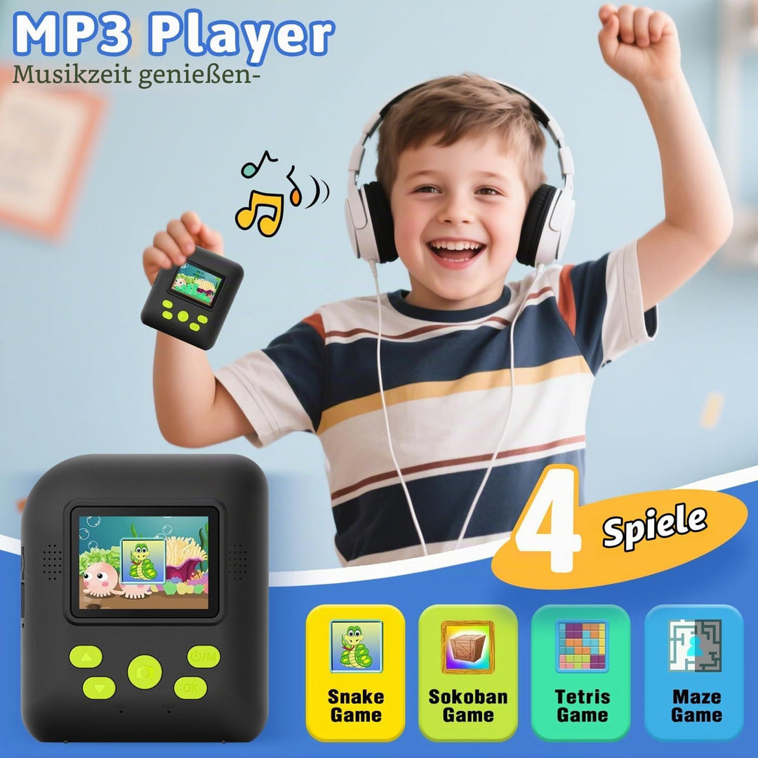 Kinder Sofortbildkamera 1080P HD mit microSD-Karte &amp; Fotopapier – Kinderkamera Digitale Videokamera