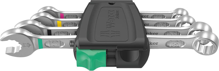 Wera - 05020228001 - Ringmaulschlüssel Satz, 6003 Joker 4 Set 1, 4-teilig Metrisch, Metrisch