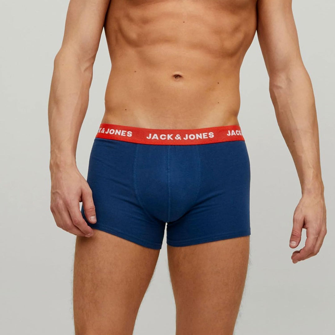 Jack & Jones Herren Jacsolid Blue Trunks 10 Pack Boxershorts L - Surf The Web, L - Surf The Web