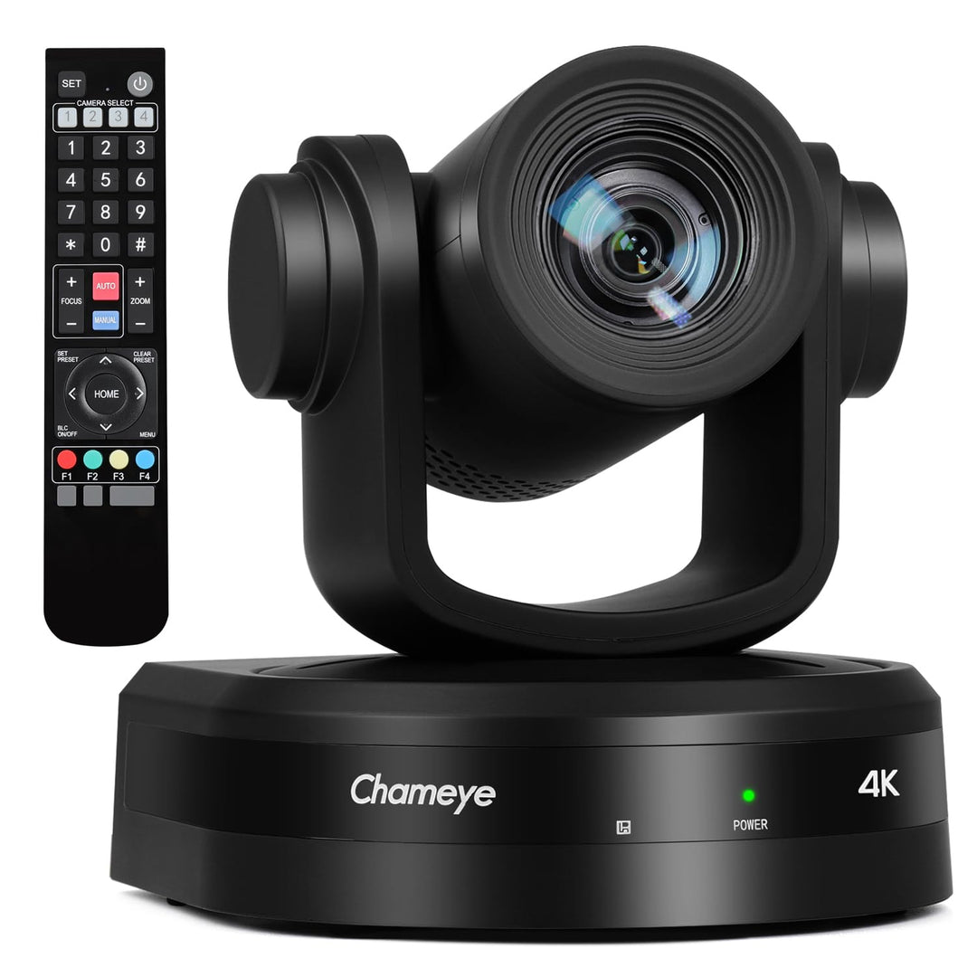 Chameye 4K PTZ Kamera mit KI-Auto-Tracking 20x Optischer Zoom, Konferenzkamera 4K mit HDMI, LAN(PoE)
