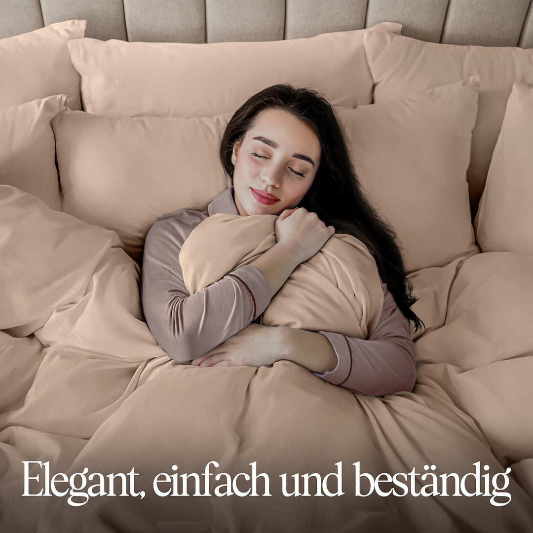 Utopia Bedding Bettwäsche 200x200 Set - Mikrofaser Bettbezug 200x200 cm + 2 Kissenbezüge 50x75 cm -