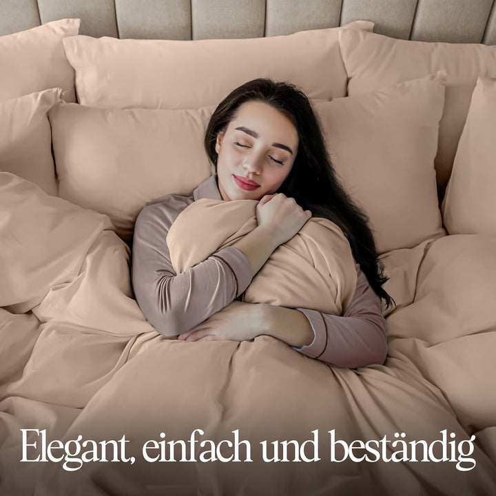 Utopia Bedding Bettwäsche 200x200 Set - Mikrofaser Bettbezug 200x200 cm + 2 Kissenbezüge 50x75 cm -
