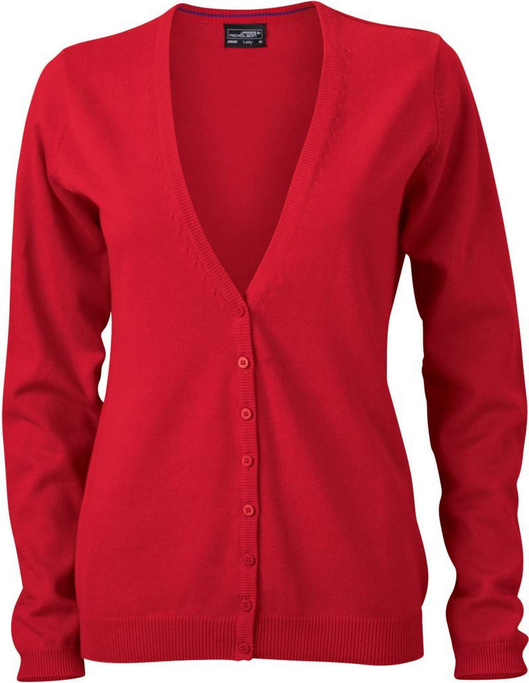 JN660 Damencardigan Strickjacke Damen Cardigan V-Neck S,Red
