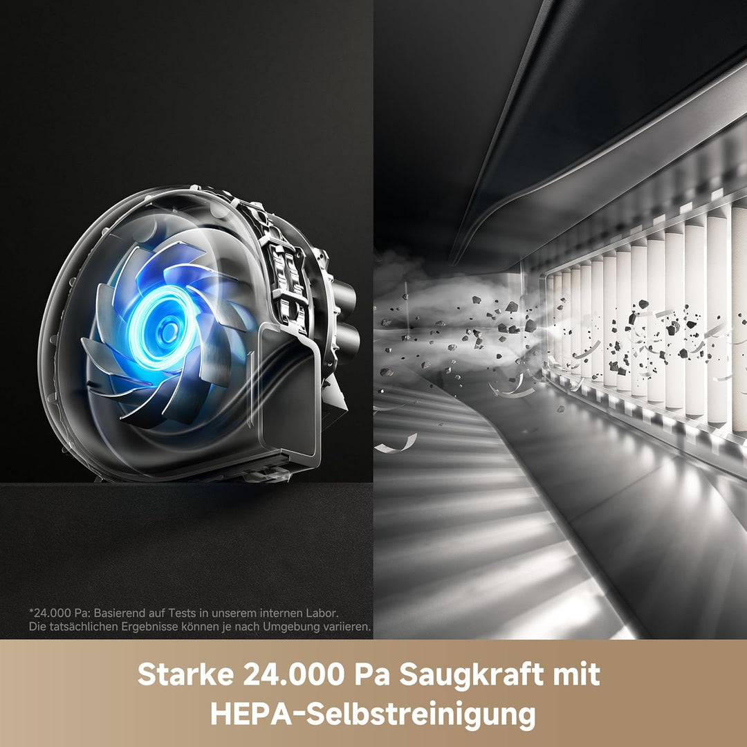 Mova V50 Ultra Complete Saugroboter mit Wischfunktion, Einer Saugkraft von 24.000 Pa, anhebbare Navi